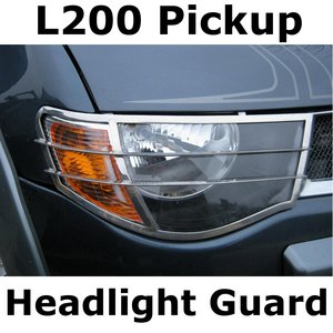 Stainless Steel Headlight Guards - with cross bars for Mitsubishi L200 Preview